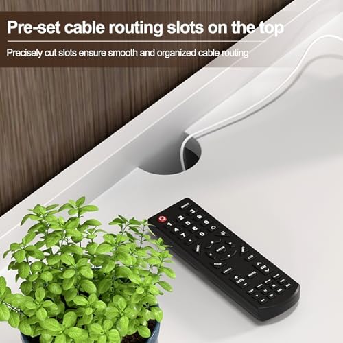 WiFi Router Hidden Storage Cabinet, Double-Deck Shelf with Cable Management Organizer, Stylish Home Office & Living Room Solution