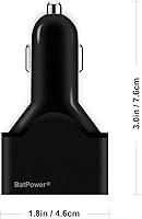 Vista 8 de BatPower Cargador de coche para laptop USB-C de 120 W compatible con Surface Book Laptop 4 3 Pro 10 9 8 X 7 HP Razer Dell USB-C Cargador de vehículo