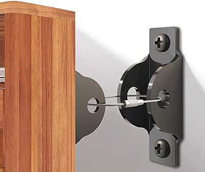 家具転倒防止 固定金具・ワイヤーセット