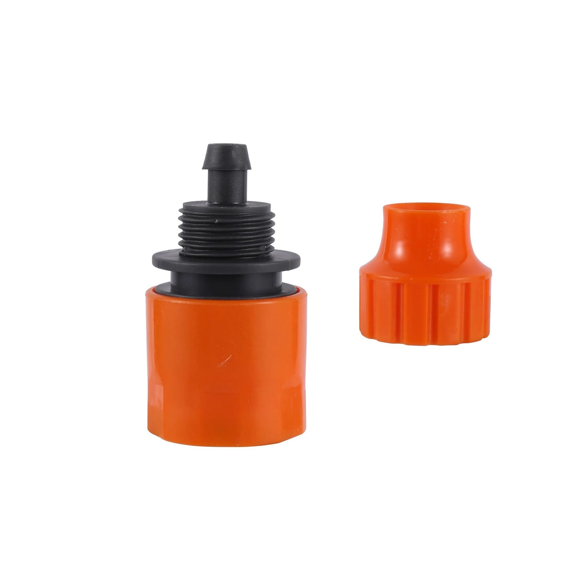Garden Water Tap Quick Connector With 4mm/8mm Barb Greenhouse Drip Irrigation Pipe Fitting Hose Coupling Adapter(Orange)