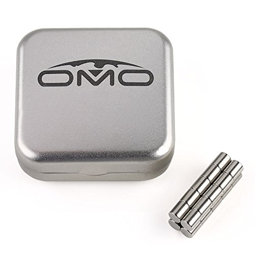 OMO Magnetics ネオジウム磁石 ネオジムマグネット N35円柱型 丸型 5x6mm ニッケルメッキ 専用ケース付き 科学実験 生活収納 オフィス汎用(20個セット)