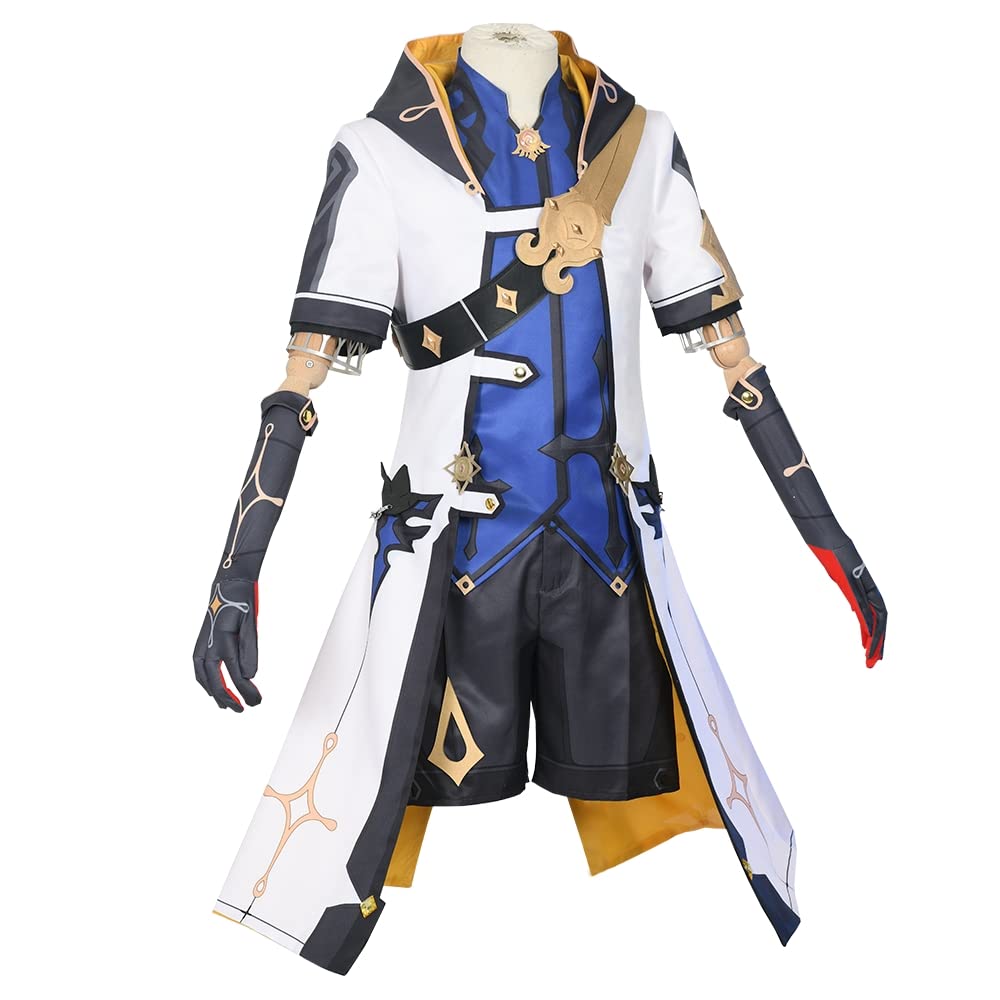TootTootPlay Albedo Genshin Cosplay Costume - Men Baal Impact Cosplay Anime Outfit Set