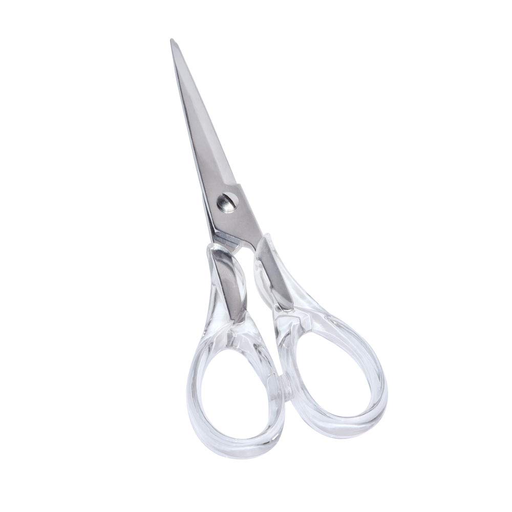 Stylish Acrylic Silver Multipurpose Scissors - Stainless Steel 6.5" Office Scissors for Cutting Heavy Duty Leather, Arts, Fabric, Crafts โ image 1