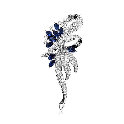 Emegcy Flower Rhinestone Brooch For Women Flower Crystal Brooch Flower Lapel Pin Wedding Gift Jewelry For Mom Wife #TOP3