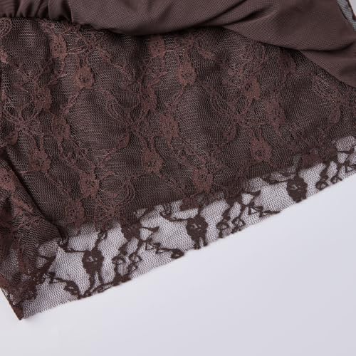 Image of NUFIWI Women Lolita Bloomers Ruffle Shorts Lace Cute Pumpkin Pants Sexy Boyshorts Layered Y2k Mini Shorts Pettipants