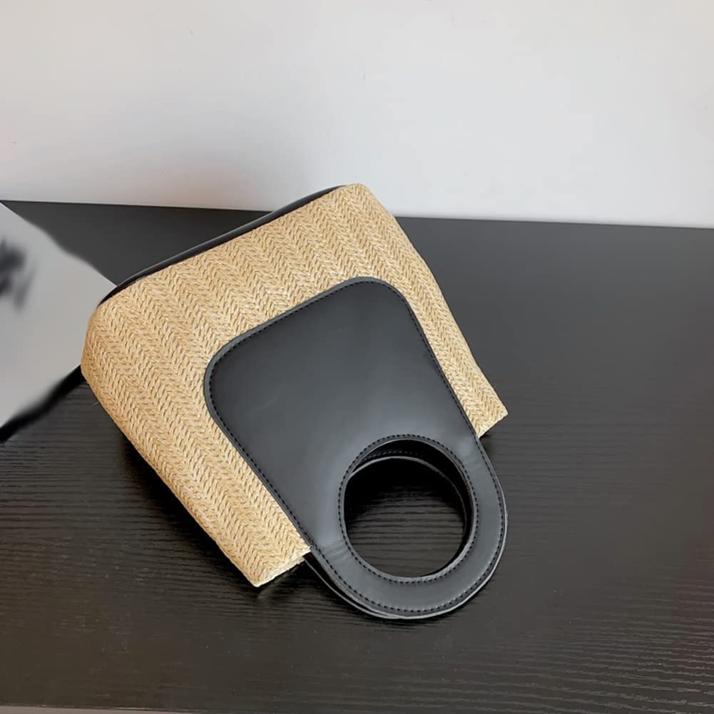 Strohtasche Strohsack Korb Handtaschen Sommer Handgemachte Gewebte Strandtasche Urlaub Umhängetaschen Frauen Dame Stroh Strandtasche