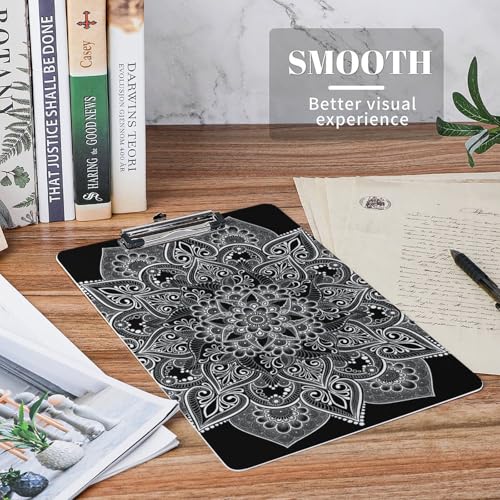 Porte-Formulaires A4 Mandala Blanc pour Bureau et Réunions