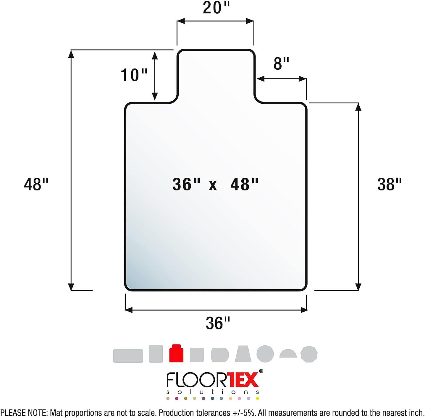 Advantagemat Vinyl Lipped Chair Mat for Carpets up to 3/8" - 36" x 48" : Everything Else