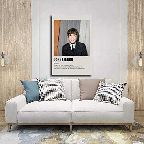 John Lennon – Poster vintage des années 90 pour chambre – Décoration murale – 30 x 45 cm – Sans cadre – Style 1 - Les Beatles, Paul McCartney, John Lennon, RIngo Starr, George Harrison John Lennon - Poster vintage des années 90 pour chambre - Décoration murale - 30 x 45 cm - Sans cadre - Style 1 – Image 6