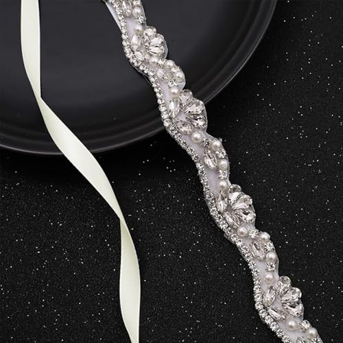 Crystal Bridal Belt Handmade Wedding Sash Plus Size with Rhinestones Pearl Belt for Wedding Dress Gown3
