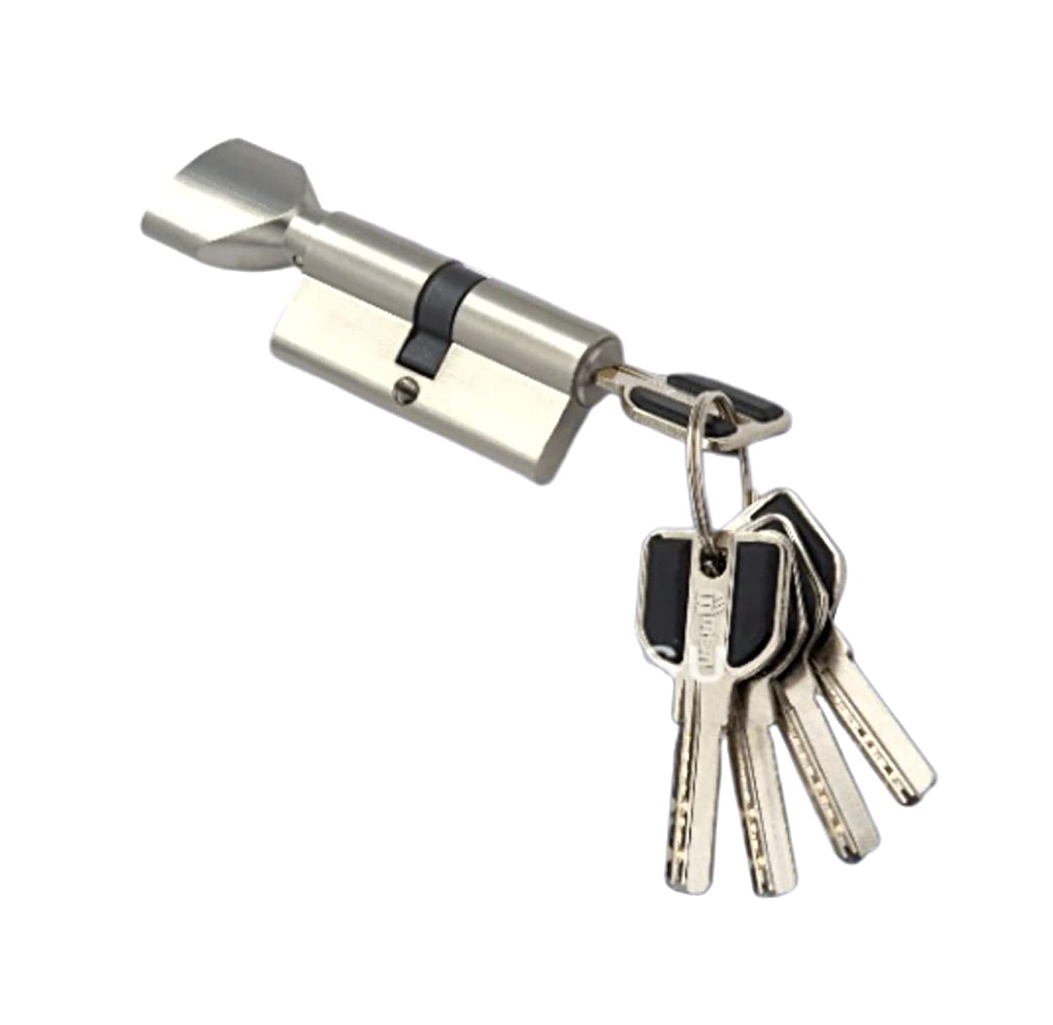 MSM Door lock cylinder 60mm, one side key one side knob Spanish product