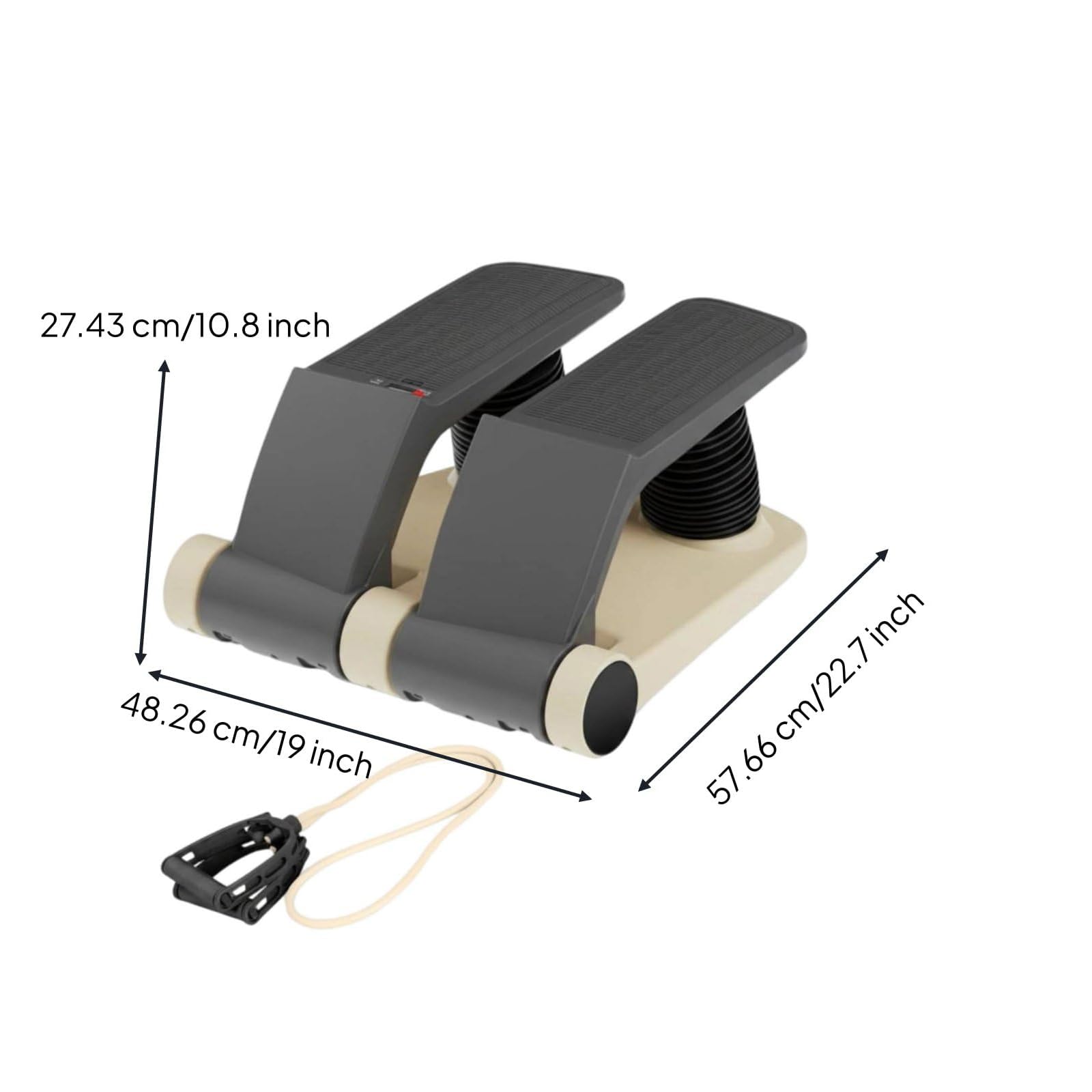 Stepper Fitness Casa Fitness Attrezzi Casa Attrezzi Palestra Casa Glutei E Gambe Mini Stepper da Casa con Fasce di Resistenza Grey