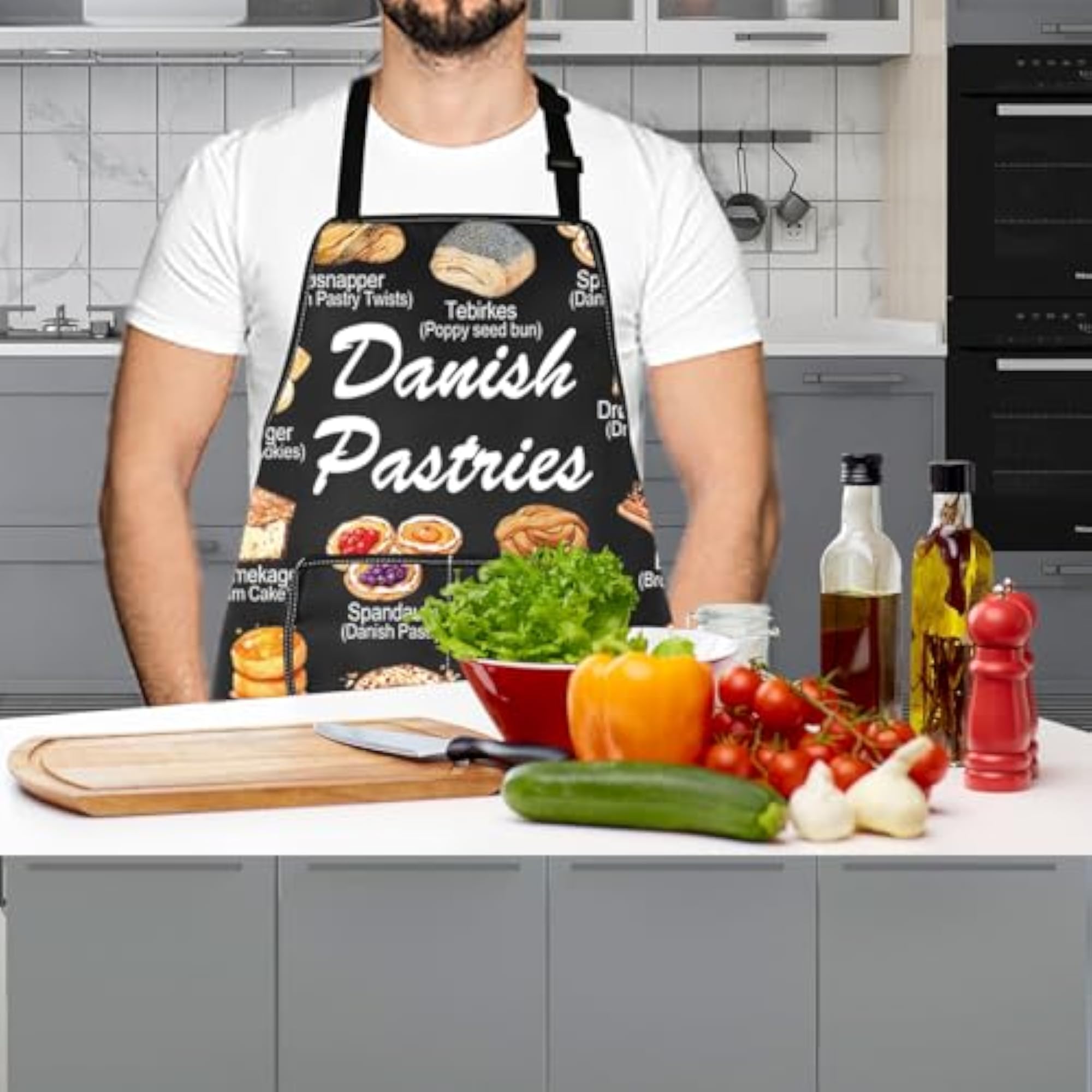 Danish Pastries Baking Lover Adjustable Apron