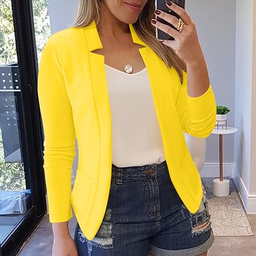 Women's Work Office Blazer Fall Fashion Business Casual Long Sleeve Petite Blazer Dressy Suit Jackets Trendy Outfits2