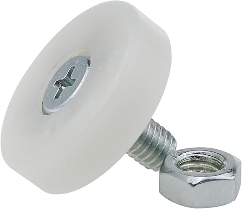 Miniatura 3 de AYLIFU Rodamiento de rodamiento de 0.984 in Rodillo de posicionamiento Cajón Polea de plástico para accesorios de hardware de muebles y puertas