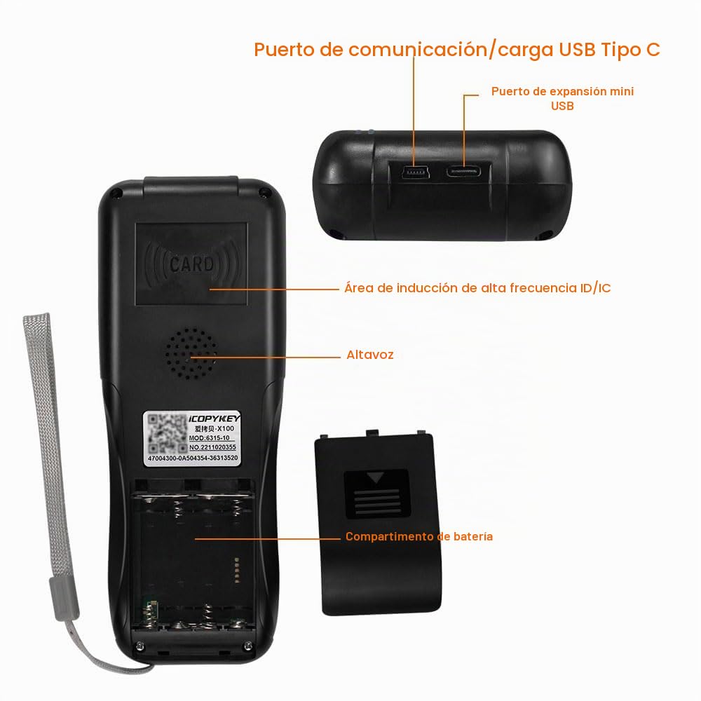 Lector y fotocopiadora RFID frecuencia ID/IC Completa de la fotocopiadora y Software Gratuito aplicación de teléfono Inteligente decodifica la Tarjeta de Control de Acceso de Copia NFC