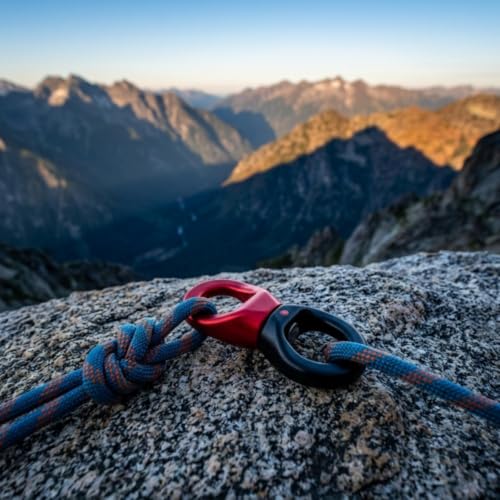 Image of Climbing Rotating Connector Rotating Attachment Connector 3500 Kg Capacity Hardware Fitting for Climbers, Airborne Airborne Exercise Users Gunmetal Orange