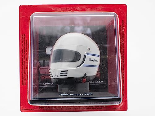 OPO 10 - Formula 1 Helmet Compatible with Ferrari F1: René Arnoux 1983-1/5 Scale - CAS14, Red - Image 3