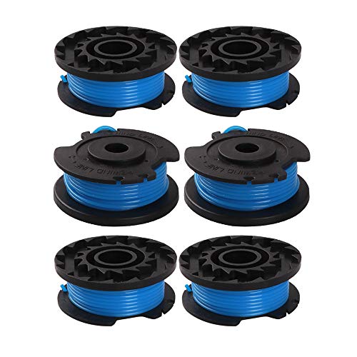 Buwico 6 Pack 0.065 inch String Trimmer Replacement Spools Trimmer Spool Replacement for Greenworks 21222A 21602 21062 21132 21242 21282 21302 21332 21262 21312 21342 2100302