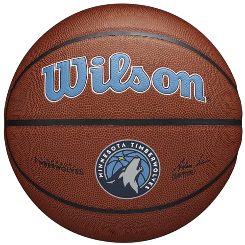 Image of Wilson NBA Minnesota Timberwolves PureFeel Basketball - Size 7, 29.5 inch