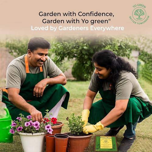 Image of 100% Natural Cocopeat Block for Garden Plants Organic Agricultural Compost Coco Peat for Indoor & Outdoor Fertilizer Kitchen Terrace Gardening Khaad (5 Kg)