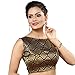 Madhu Fashion Womens Banaras Brocade Readymade Stitched Sleeveless Saree Blouse (38, Black)