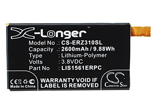 Cameron Sino Batterie de rechange 2600 mAh pour Sony Ericsson Cosmos DS, D5803, D5833, E5303, E5306, E5333, E5343, E5353, E5363, Xperia Z3 Compact, Xperia Z3...