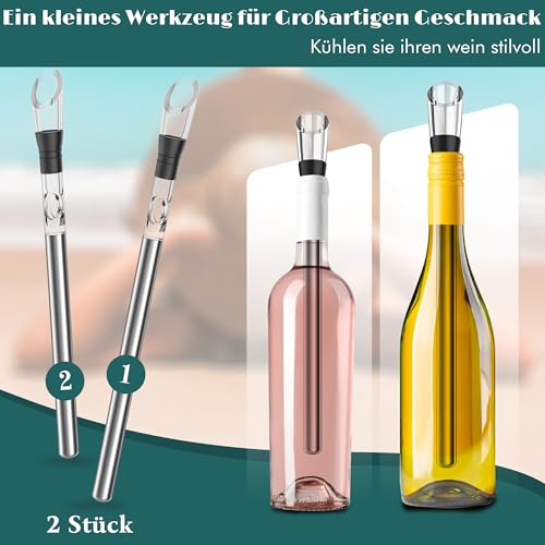 Regalos para Hombre Enfriador de Botellas de Vino: Accesorios Vino Set Regalo Enfriador Vino Ideas de Regalos Hombre, Amigo Invisible Regalos Originales para Mujer Hombre Regalos Amantes del Vino - imagen 2