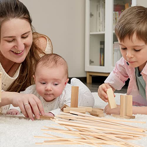 130Pieces Balsa Wood Strips Square Wooden Dowels 1/8 Inch And 1/4 Inch, Square Dowel Rods 12 Inch Hardwood Unfinished Wood Sticks For Crafts Diy Projects Models Making Supplies #TOP4