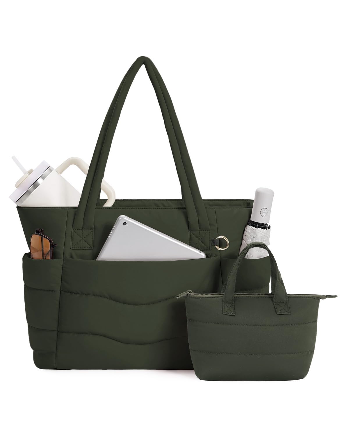 Wandering Nature Tote Bag for Women, Puffy Handbags for Work, Travel, Nurse
