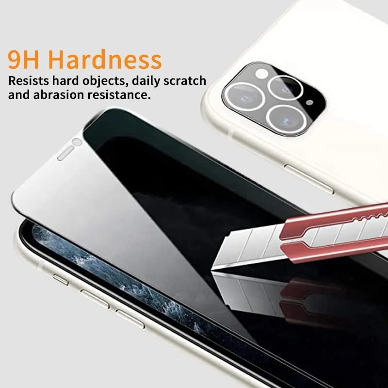 Image of Privacy Screen Protector for iPhone Xs Max Shatterproof Tempered Glass [True 28Anti Spy] [9H Hardness] [Easy Installation ] Black Protector for iPhone Xs max-Pack of 1