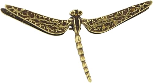 Veemoon Wealth - Armario de jardín para entrada libélula decoración de arte para oficina china y Feng Brass Figurine Luck Miniature Fortune