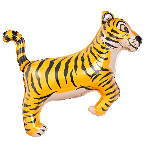 OH YEAH - Globo Foil Tigre - 104 cm - Decoración Cumpleaños Animales - Globos Safari - Decoración Globos Animales Selva - Globos Cumpleaños Helio - APTO HELIO