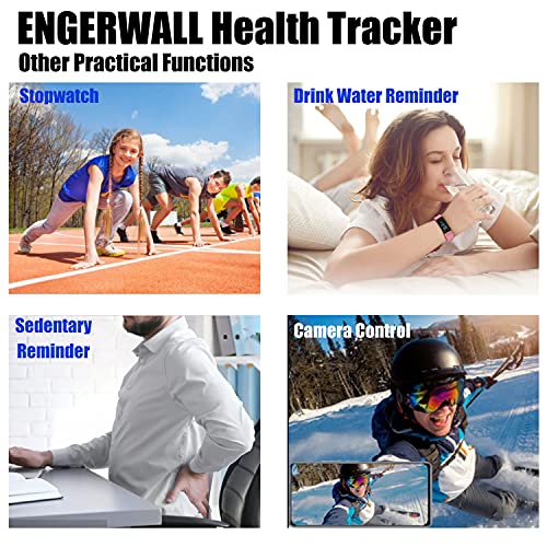 ENGERWALL Fitness Tracker with Step Counter/Calories/Stopwatch, Activity Tracker with Heart Rate Monitor, IP68, Health Tracker with Sleep Tracker, Smartwatch, Pedometer Watch for Women Men Kids - Thumbnail 6