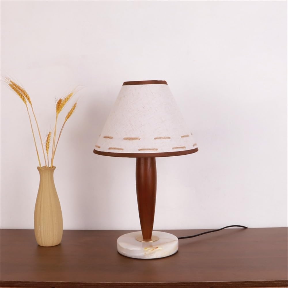 Lampa biurkowa Drewniany salon, sypialnia, gabinet, sofa, marmurowa dekoracyjna lampa stołowa
