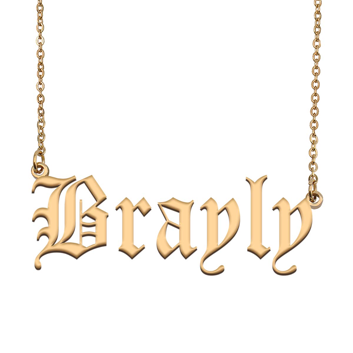 LikeFun Personalized 18K Gold Plated My Name Necklace Jewelry Gifts for Her