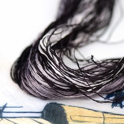 Image of Mulberry Silk Floss Embroidery Thread Floss-Cross Stitch Threads China Silk Woven Jewelry Threads DIY Sewing Kits (14)
