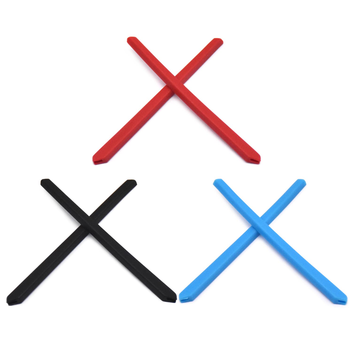 HKUCO Red/Blue/Black Replacement Rubber Kit for Oakley Socket 5.0 Socket 5.5 OX3217 OX3218 Glasses Frame