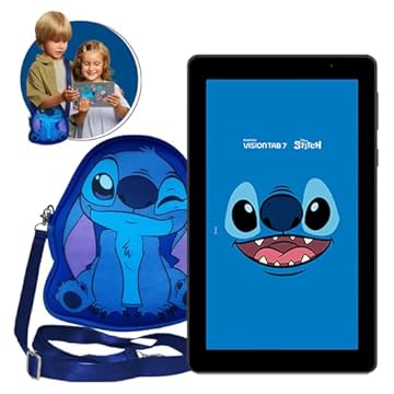 Tablet Positivo Vision Tab 7 Stitch - Processador Octa-core 3gb Ram 64gb Armazenamento, Tela 7 Ips, Bateria 3100mah, Android 14 Go, Wi-fi - Preto - Inclui 2 Itens De Proteção (capa e bolsa)