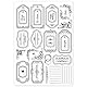 GLOBLELAND 8.3x11.7 Zoll Vintage Etikettenecken Transparente Silikonstempel Ecken Flecken Klare Stamps Etikett Silikonstempel Für Kartengestaltung DIY Prägung Journaling