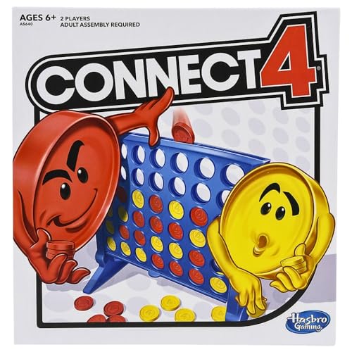 Image of Connect 4 Hasbro Gaming Classic Grid, 4 in a Row Game, Strategy Board Gamesfor Kids, 2 Playersfor Family and Kids, Easter Gifts forBoys and Girls, Ages 6+, ONE Size (Pack of 2)
