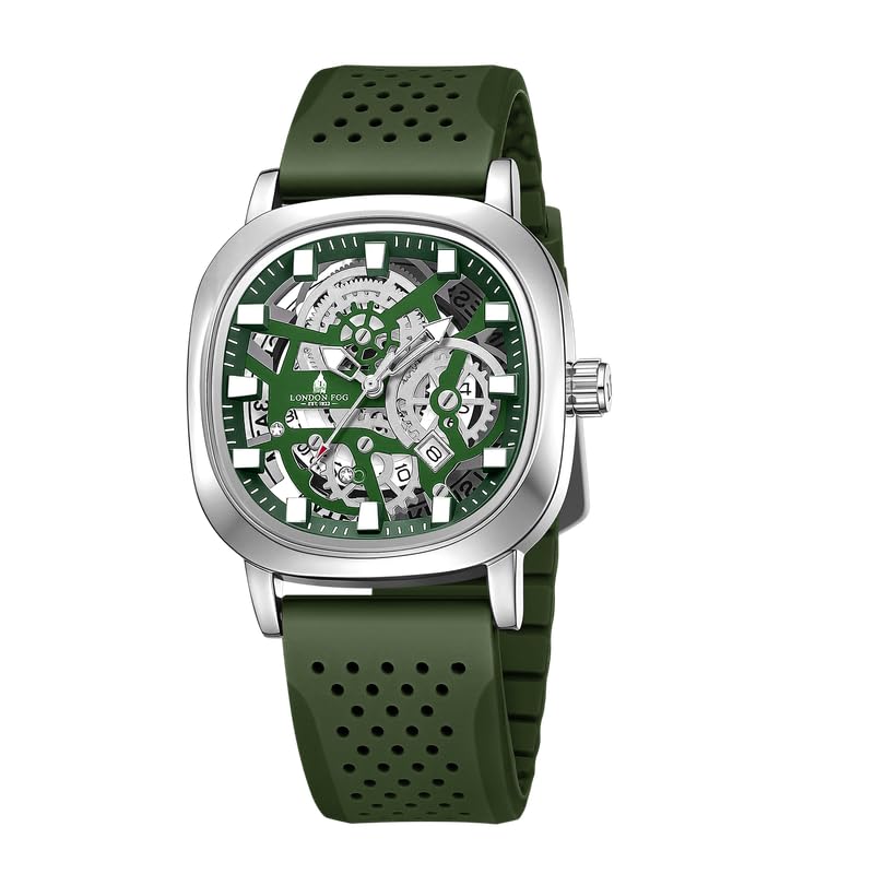 London Fog Strand Automatic Watch for Men, Silver - Image 1
