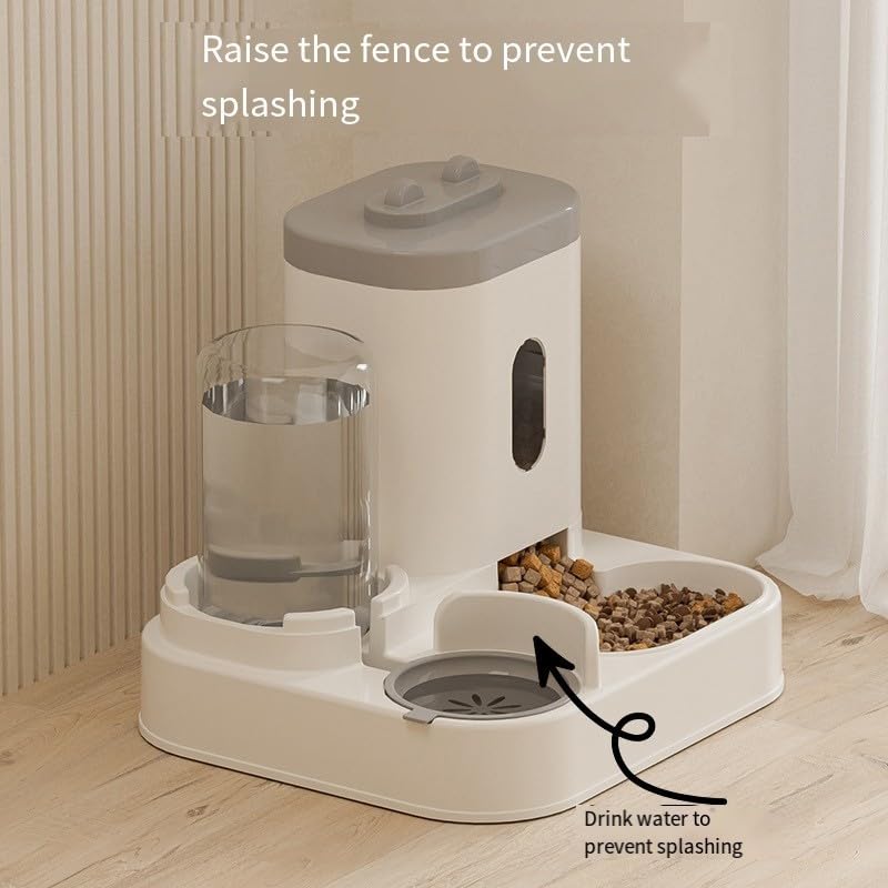 Distributore automatico con fontana d'acqua per cani gatti (cenere)