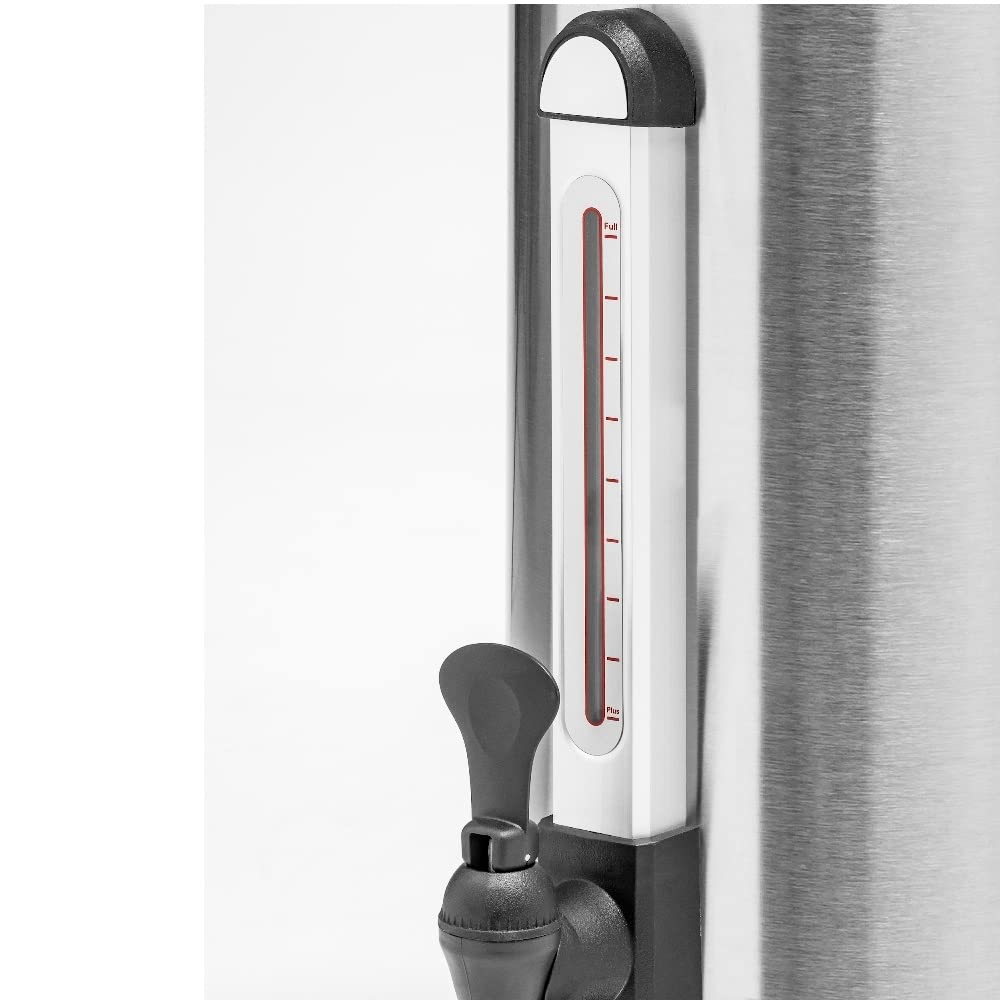 Erogatore di Acqua Calda 15 Litri, Acciaio Inox, Bollitore Acqua Professionale con Rubinetto, Distributore Macchina per Bevande Calde, Tè, per Hotel, Catering, Ristoranti, 1600 W
