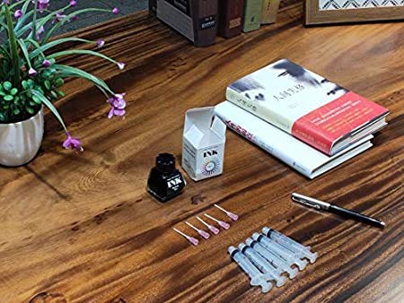 5 Pack 5Ml/Cc Premium Ink Filling Syringe With Platic Blunt Needle Tip For Fountain Pen #TOP5