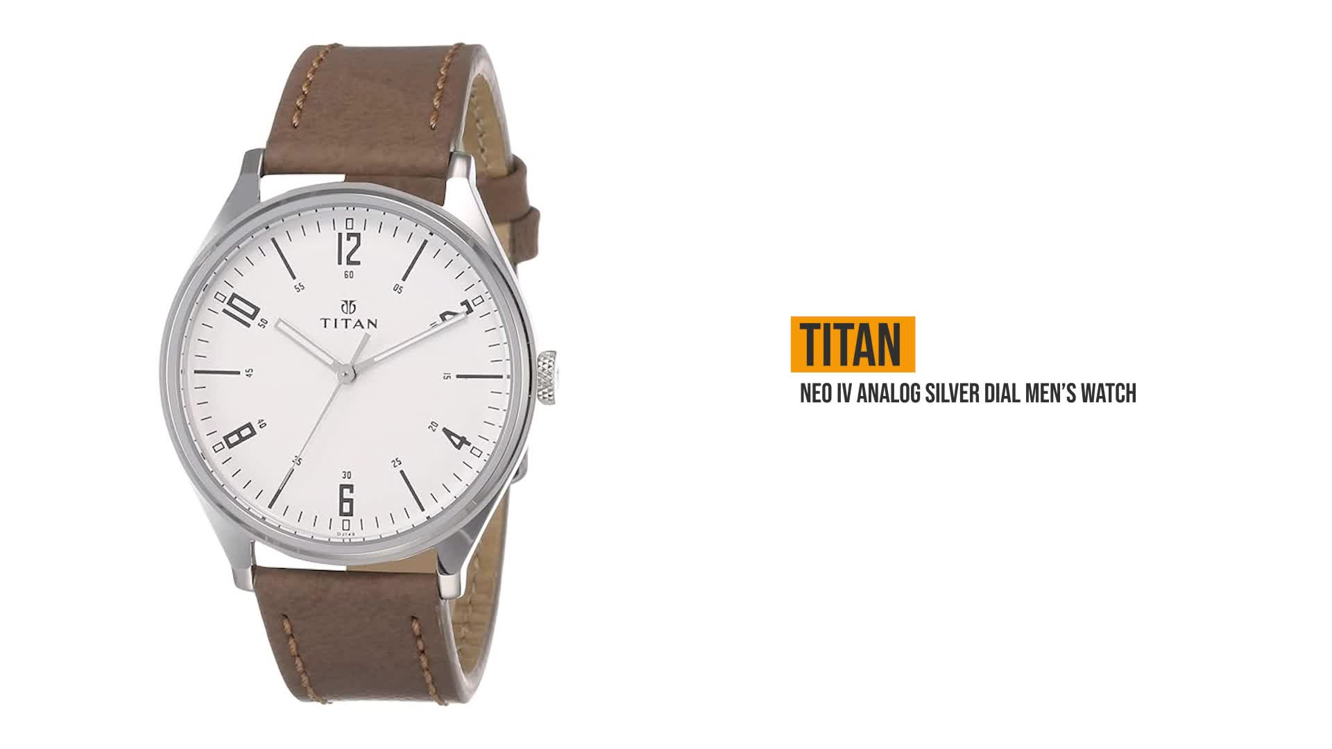 silver dial men's watch