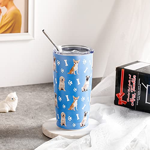 Mimorou Dog Gifts 20 Oz Tumbler For Women, Animal Stainless Steel Coffee Mug For Birthday Christmas Thanksgiving Day, Funny Dog Travel Mug Gift Ideas For Dog Lover (Dog Pattern) (Dog Pattern) #TOP2
