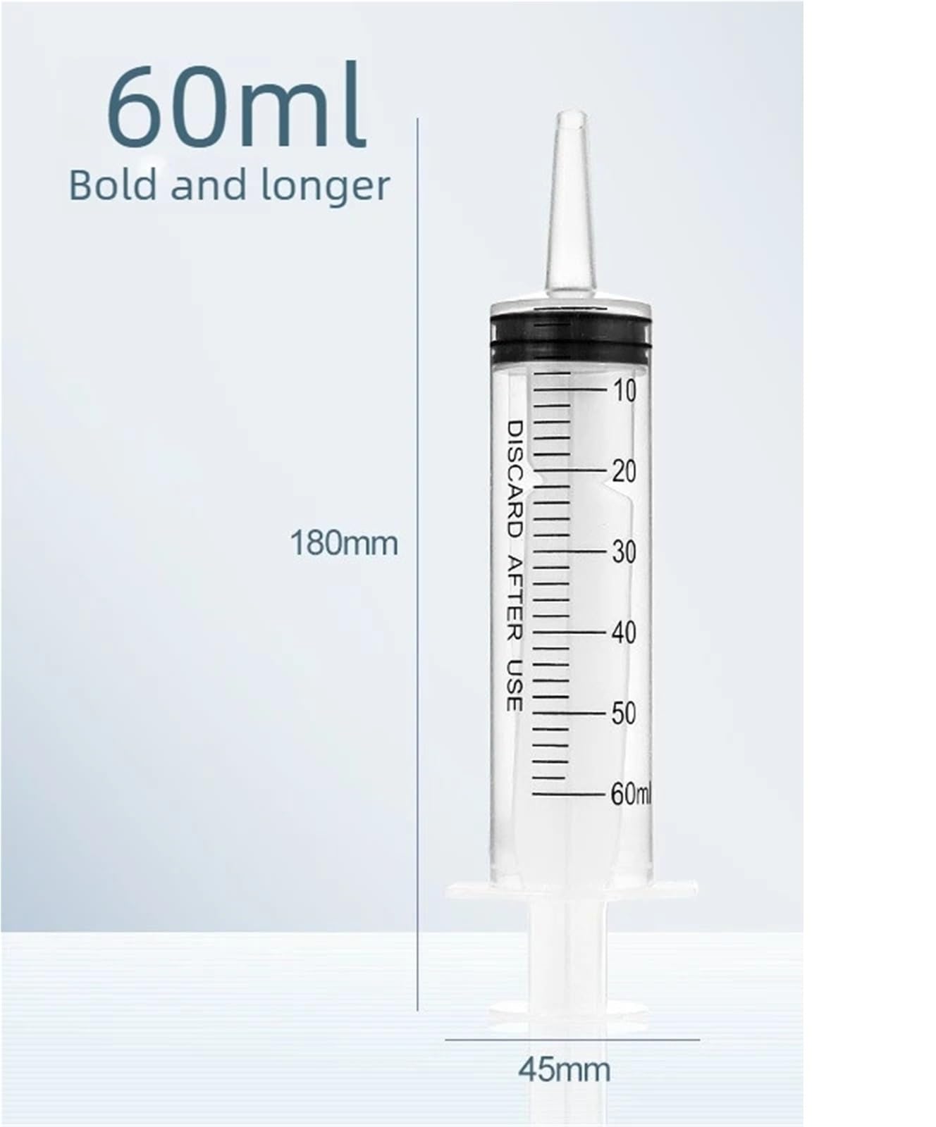 Jeringa para alimentación de mascotas de 60 ml para perros y gatos, dispensador para medicamentos húmedos/secos (60 ml 15sticks)