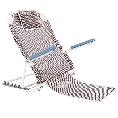 Bed Backrest for Sitting Up in Bed for Adult, Multi-Angle Adjustable Bed Chair for Sitting Up in Bed with Non-Slip Armrest, Foldable Breathable Bed Backrest for Shoulder Back Support Rest