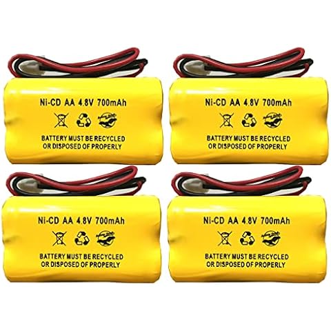 Battery Hawk (4 Pack) Ni-CD Unitech AA500MAH BL93NC487 DAA700MAH4.8V BST 4.8v 700mAh D-AA500mAh AA600mAh ELB-B006 Cover